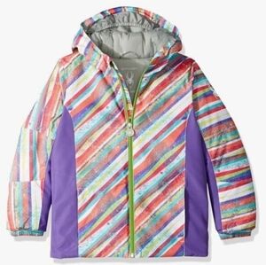 Spyder Girl Bitsy Charm Multi-color Waterproof Winter Snow Ski Jacket Sz 5